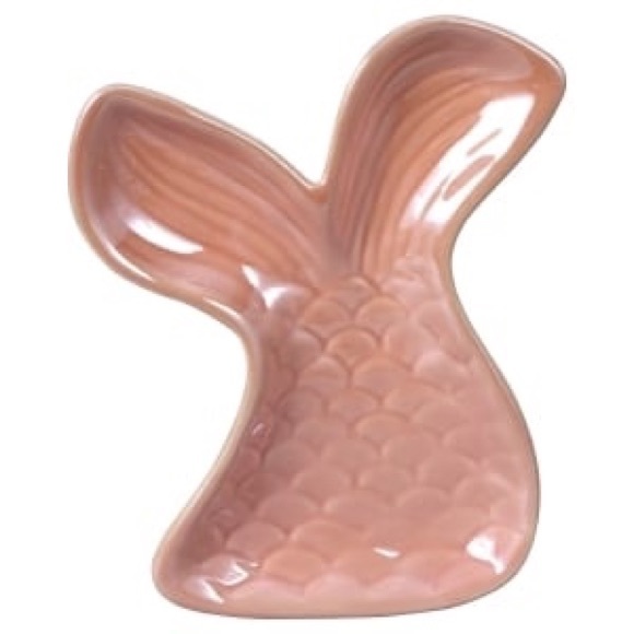 Pearlized Ceramic Mermaid Tail Decor Dish - Picture 3 of 6